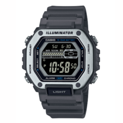 Casio General MWD-110H-8BV Metal Bezal with Grey Strap Men Watch